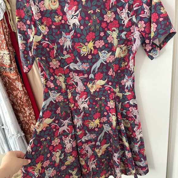 BlackMilk Pokemon Eevee Evolution Floral V Dress Size Extra Small XS - Picture 2 of 6